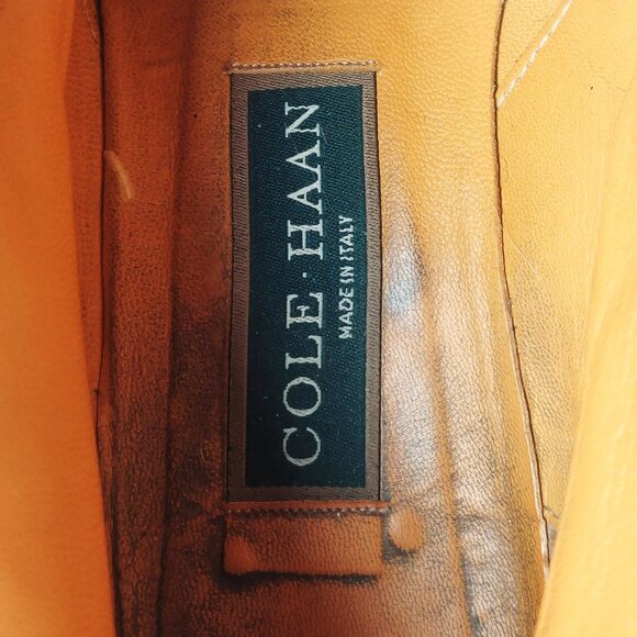 Cole Haan Black Leather Lace Up Quilted Ankle Boots Sz 7 Made In Italy - Picture 11 of 16